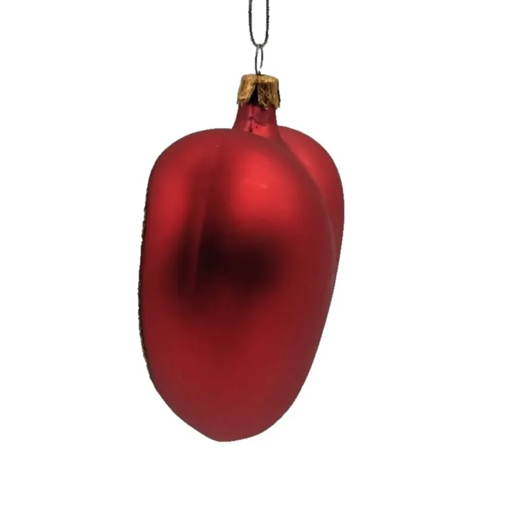 Kurt Adler Double‎ Heart Glass Ornament